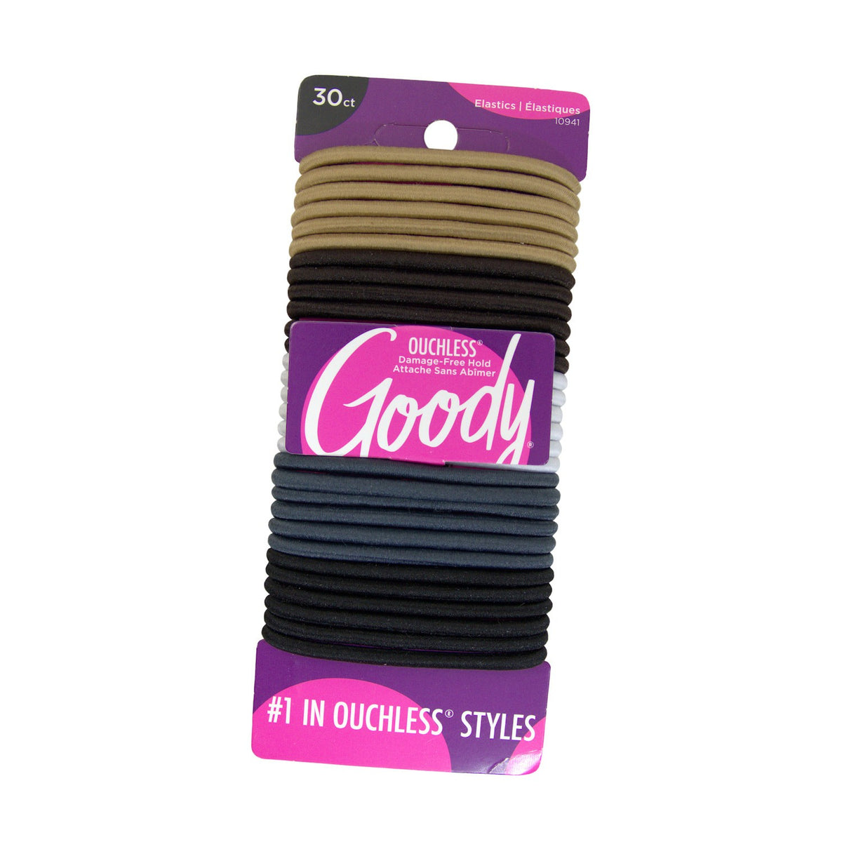 Goody Ouchless Gentle Hair Ties Elastic Bands Style Holders Natural