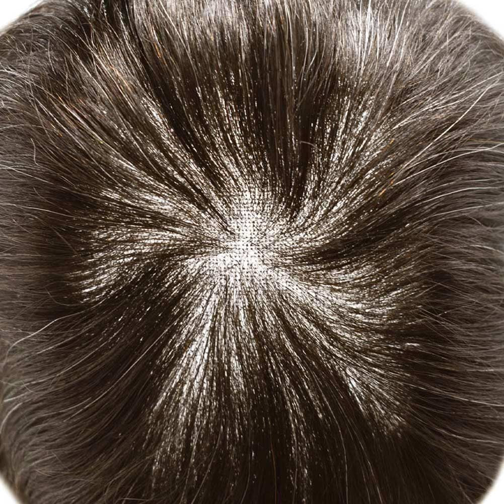 French Lace Front Mens Hair Replacement System Human Hair Toupee