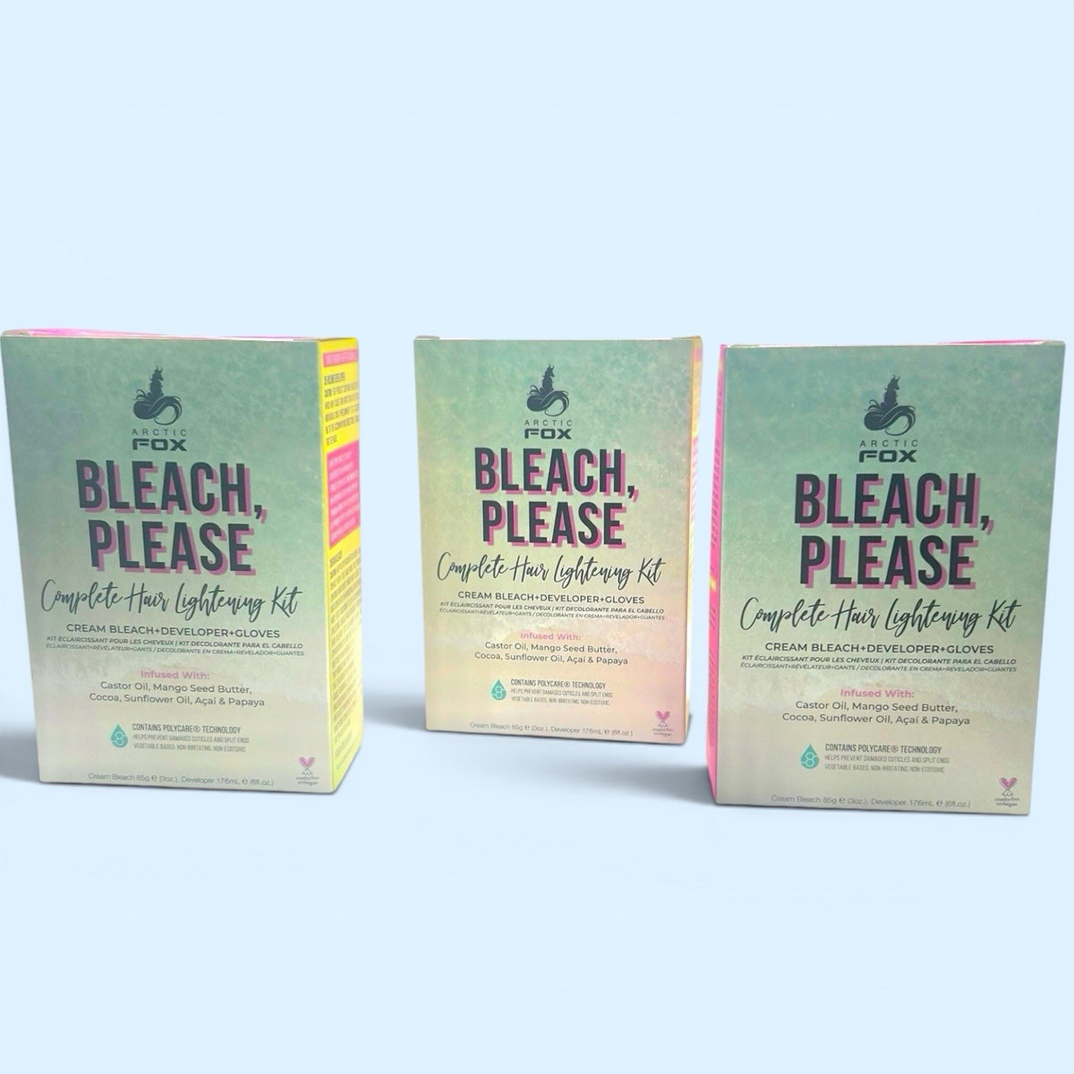 Hair Bleach & Developer Kit - 3 Pack Lightening