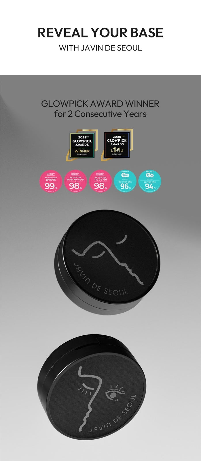 Long-Lasting Cover Liquid Foundation Pact with SPF 50 - 7 Colors
