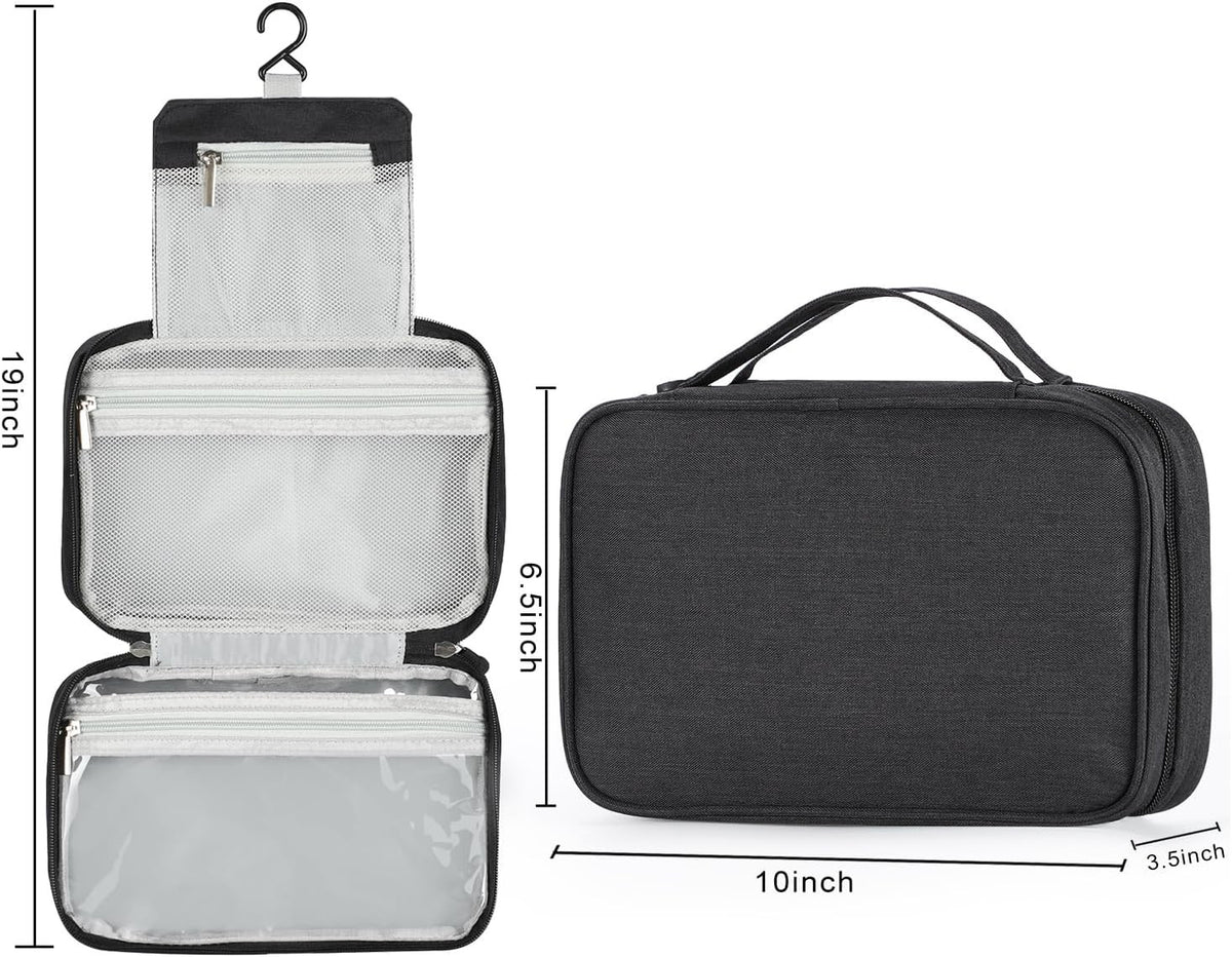Waterproof Travel Toiletry Bag for Men & Women - Compact Hanging Organizer