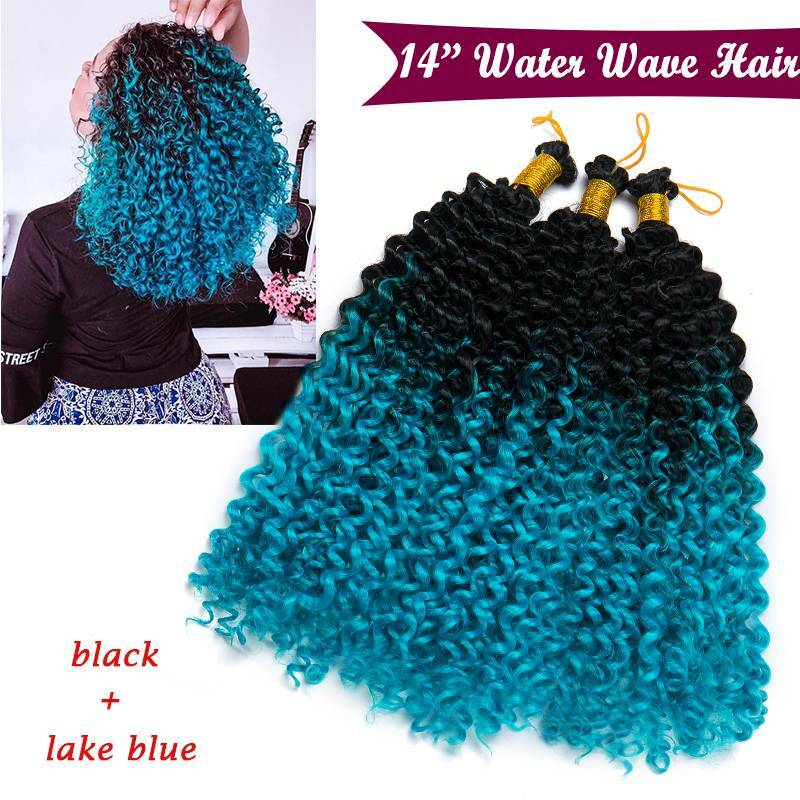 Water Wave Crochet Hair Extensions - Deep Curly Synthetic Braids, Multiple Lengths & Colors