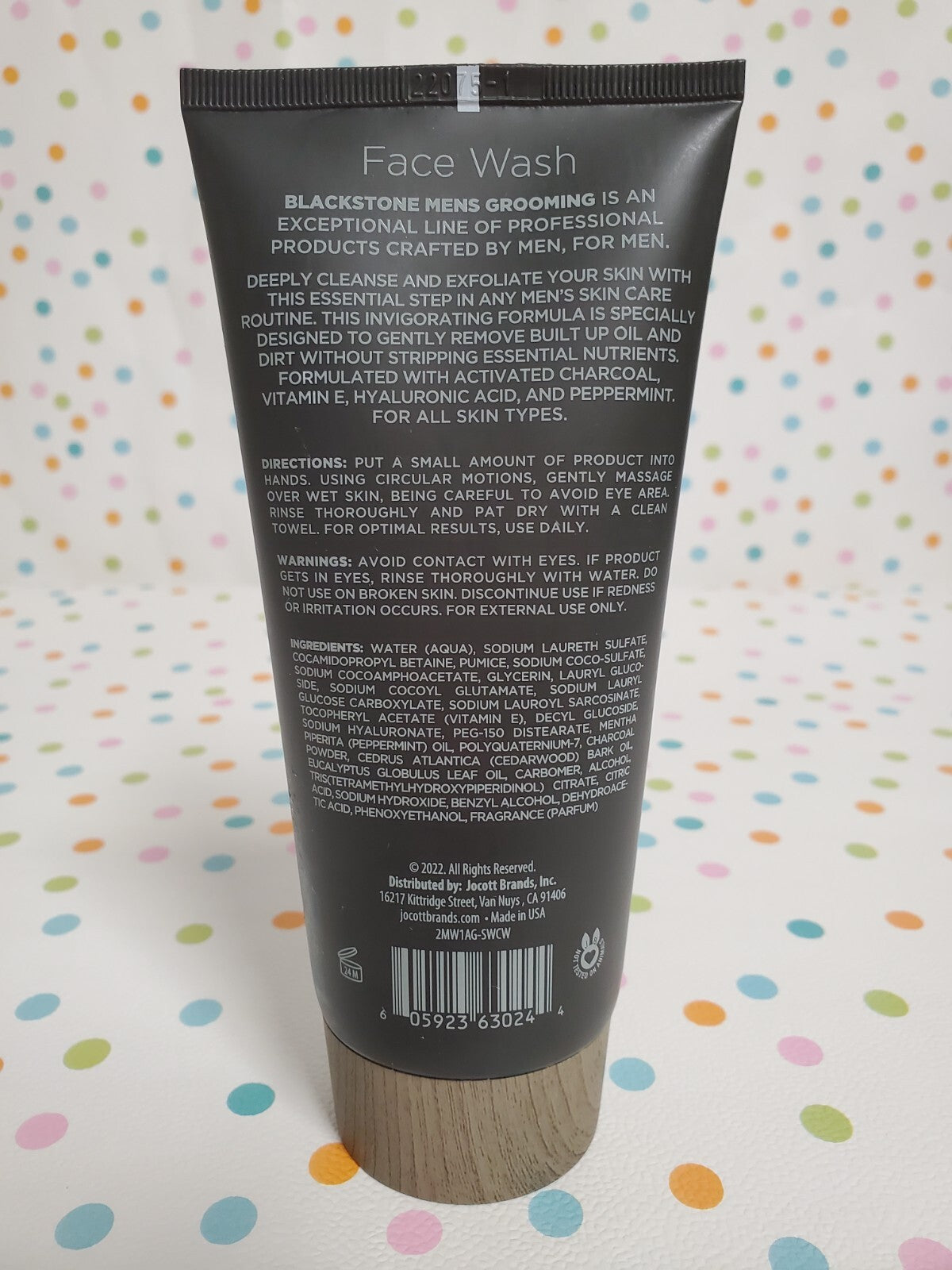 Men's Detox Face Wash with Activated Charcoal - Deep Cleansing & Exfoliating, 6 fl oz