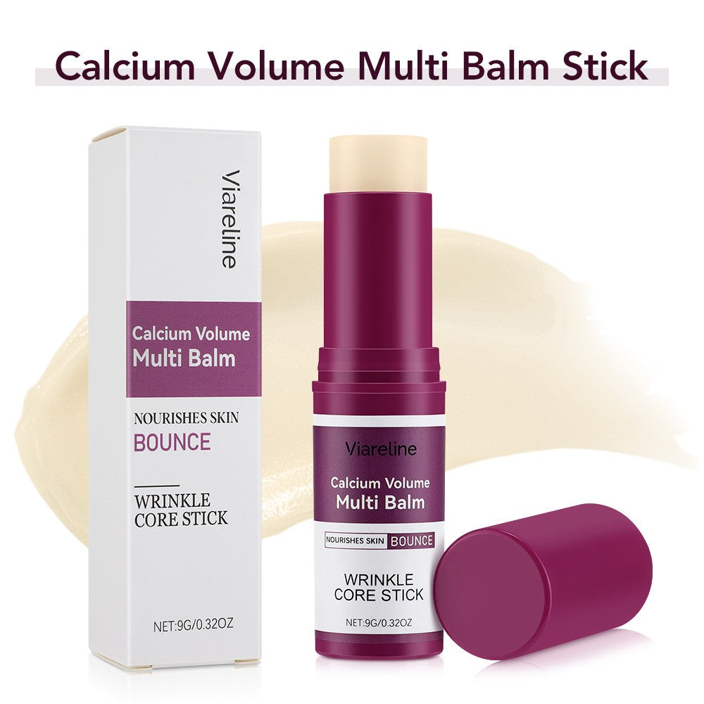 Calcium Volume Multi Balm Stick - Hydrating Anti-Aging Skin Care for Dry & Sensitive Skin - 3 Pack