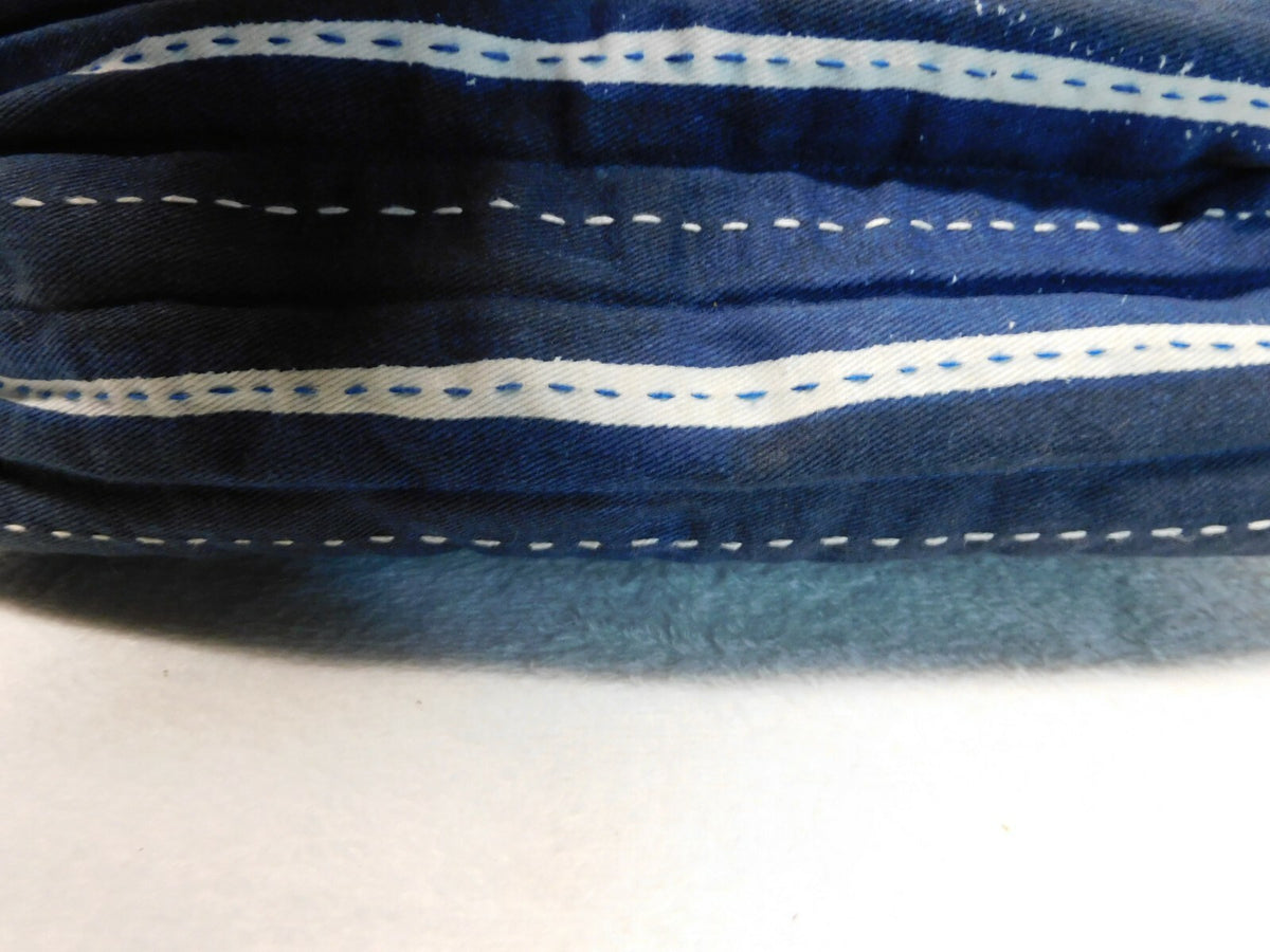 Limited Edition Blue & White Stripe Makeup Bag - Handmade Artisans Gift