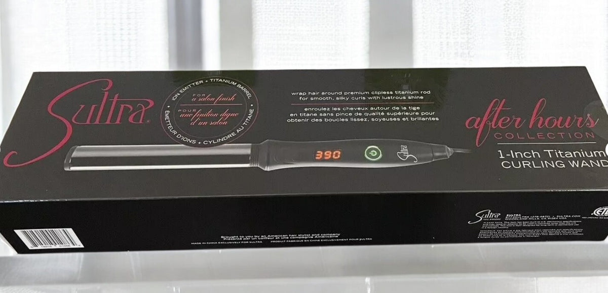Titanium Clipless Curling Wand 1 Inch for Hair Styling - Sultra After Hours Collection