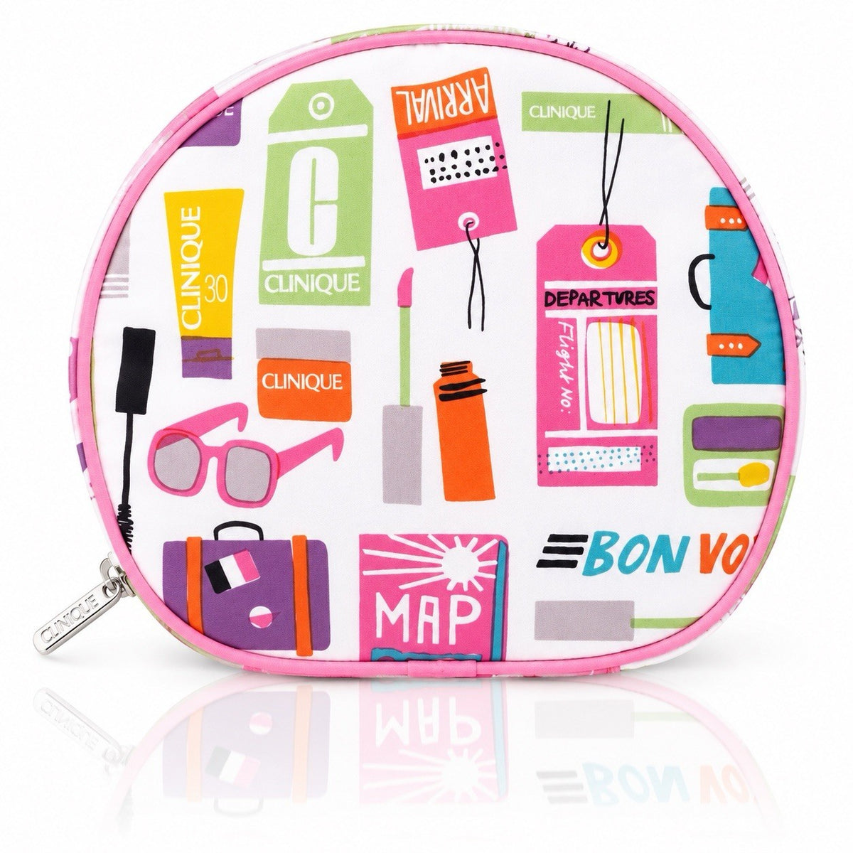 Travel Cosmetic Bag Organizer Set - Pink Trim, 2-Pack