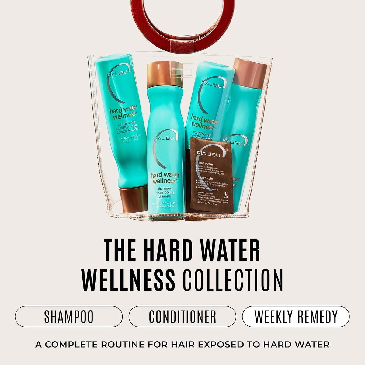 Hard Water Hair Treatment - Mineral Removal & Detoxifying Hair Mask Pack - 4 Pack