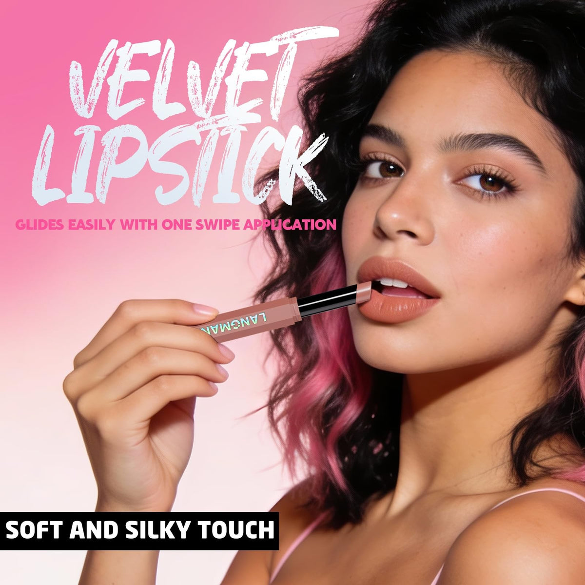 Pink & Rose Matte Lipstick Set - 6 Color Collection for Natural & Glam Looks