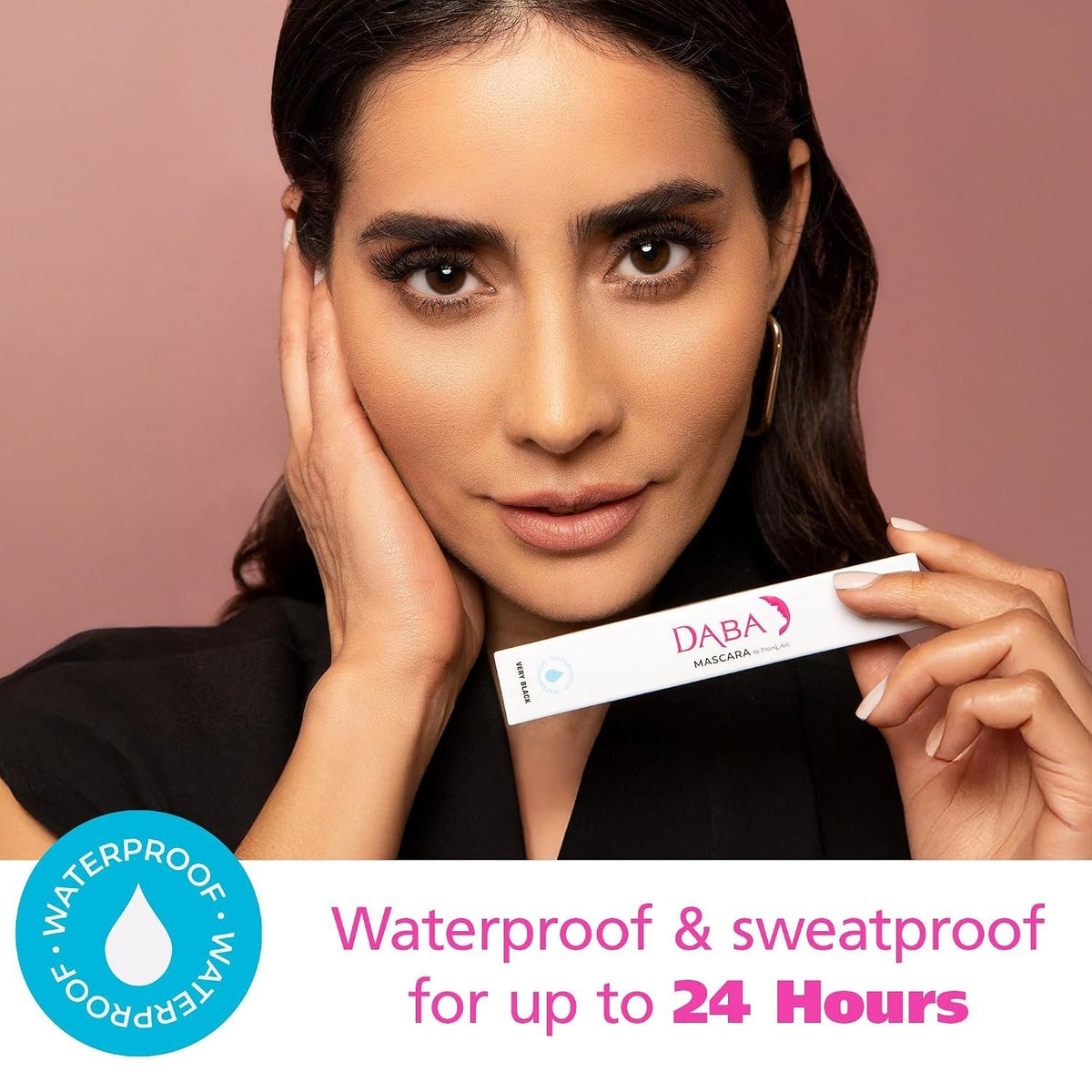 Waterproof Mascara with Natural Beeswax - Lengthening & Volumizing, Very Black, 0.45 fl oz