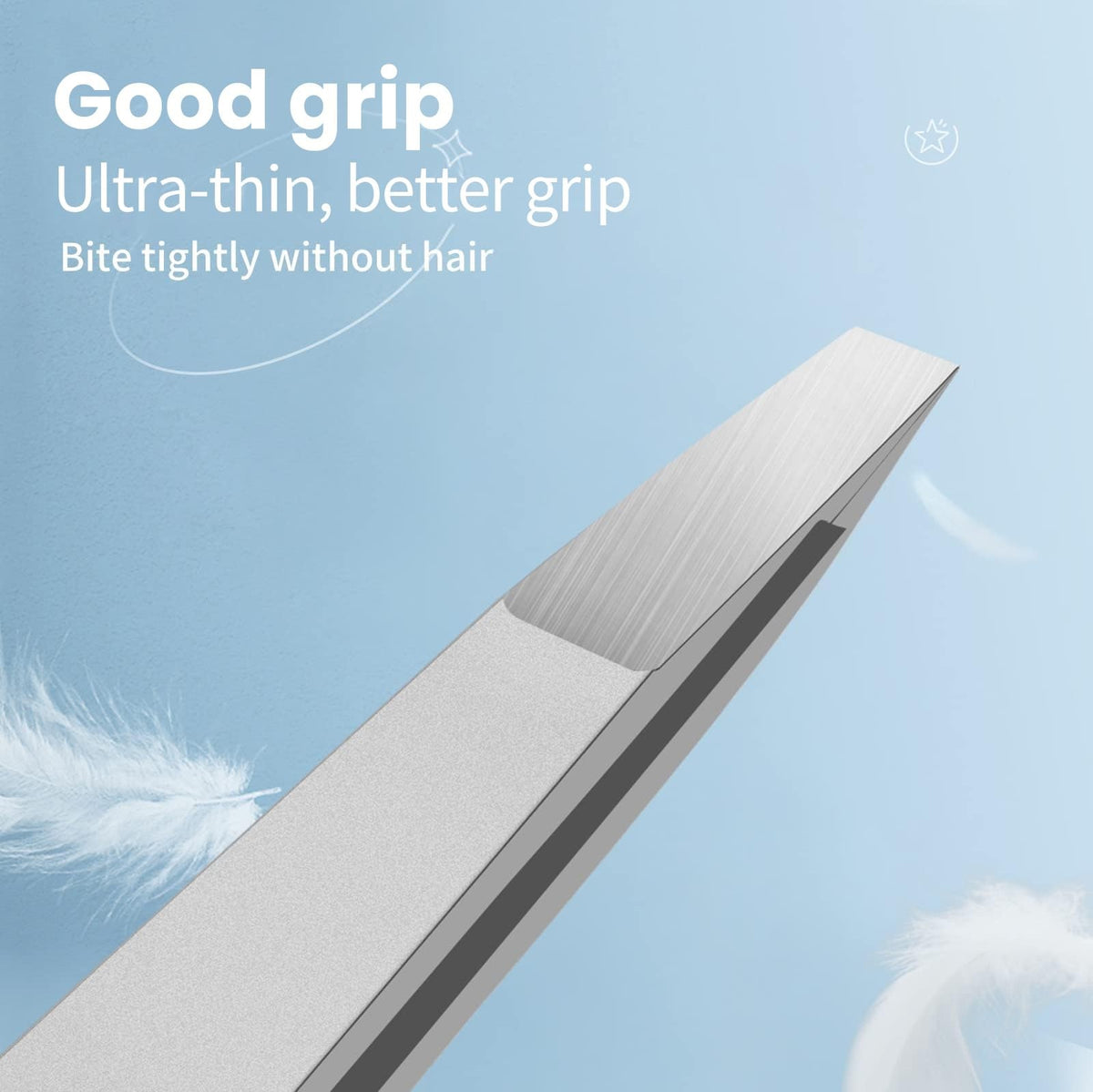 Eyebrow Hair Removal Tweezers Slant Tip 2 Pack for Precision Shaping