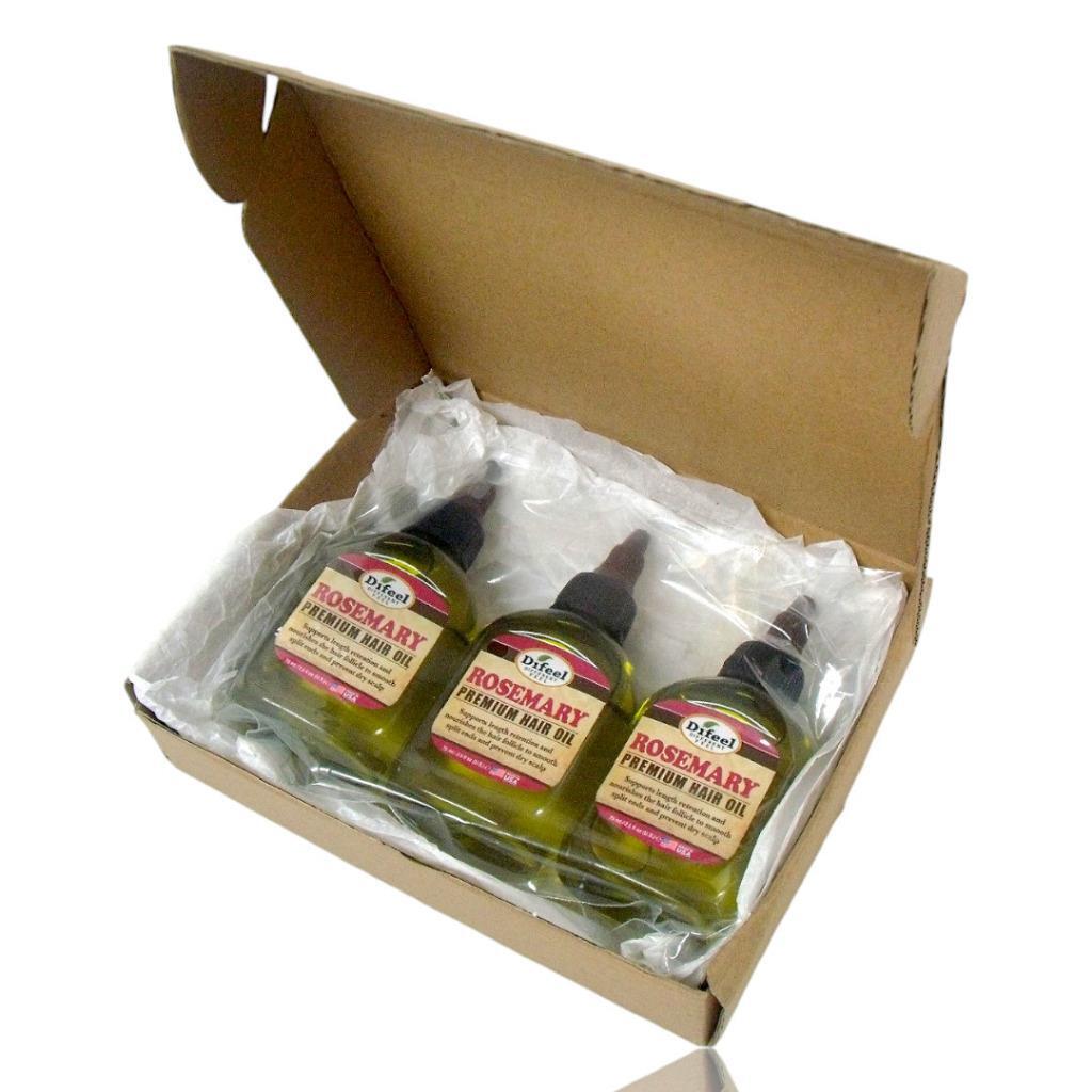 Hair Oil - Rosemary Premium Nourishing Treatment, Alcohol-Free, 2.5oz, Pack of 3