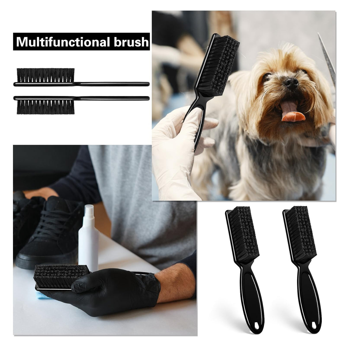Barber Clipper Cleaning Brushes Set - 20 Plastic Handle Nylon Brushes for Hair & Beard Care