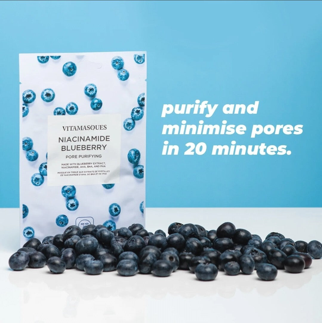 Niacinamide Blueberry Pore Purifying Face Mask