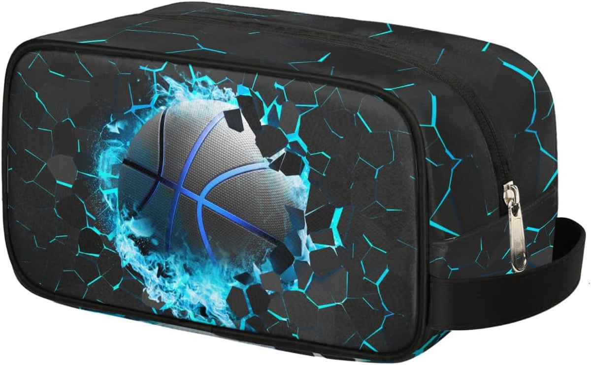 Kids Travel Toiletry Bag - Waterproof Hanging Cosmetic Organizer for Boys