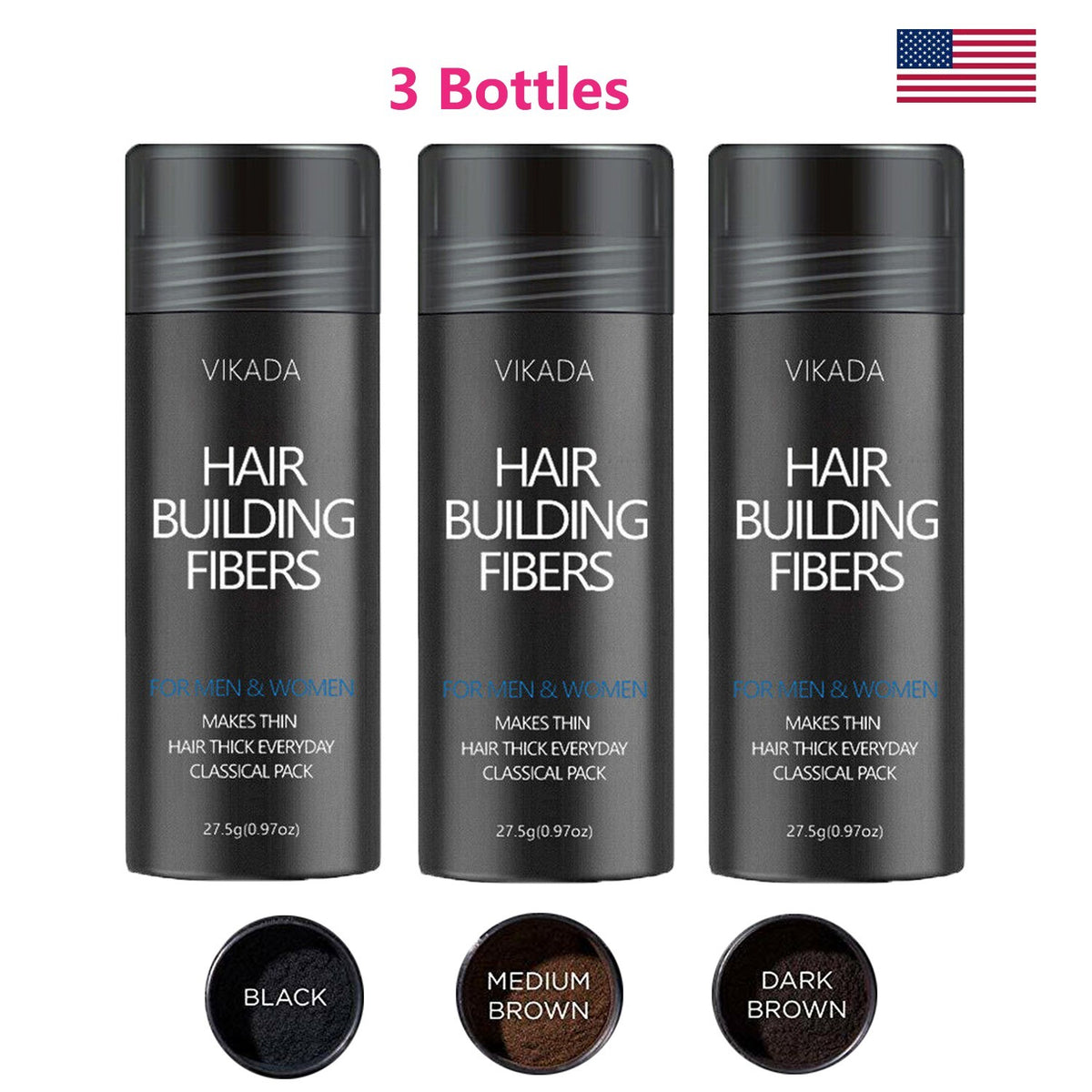 Hair Building Fibers Keratin Powder – Thickening & Volume