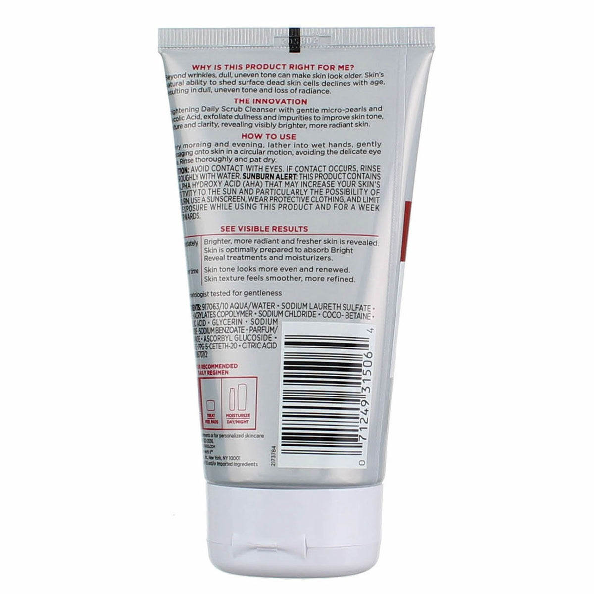 2 Pack Brightening Facial Scrub with Glycolic Acid - Smooth & Refine Skin
