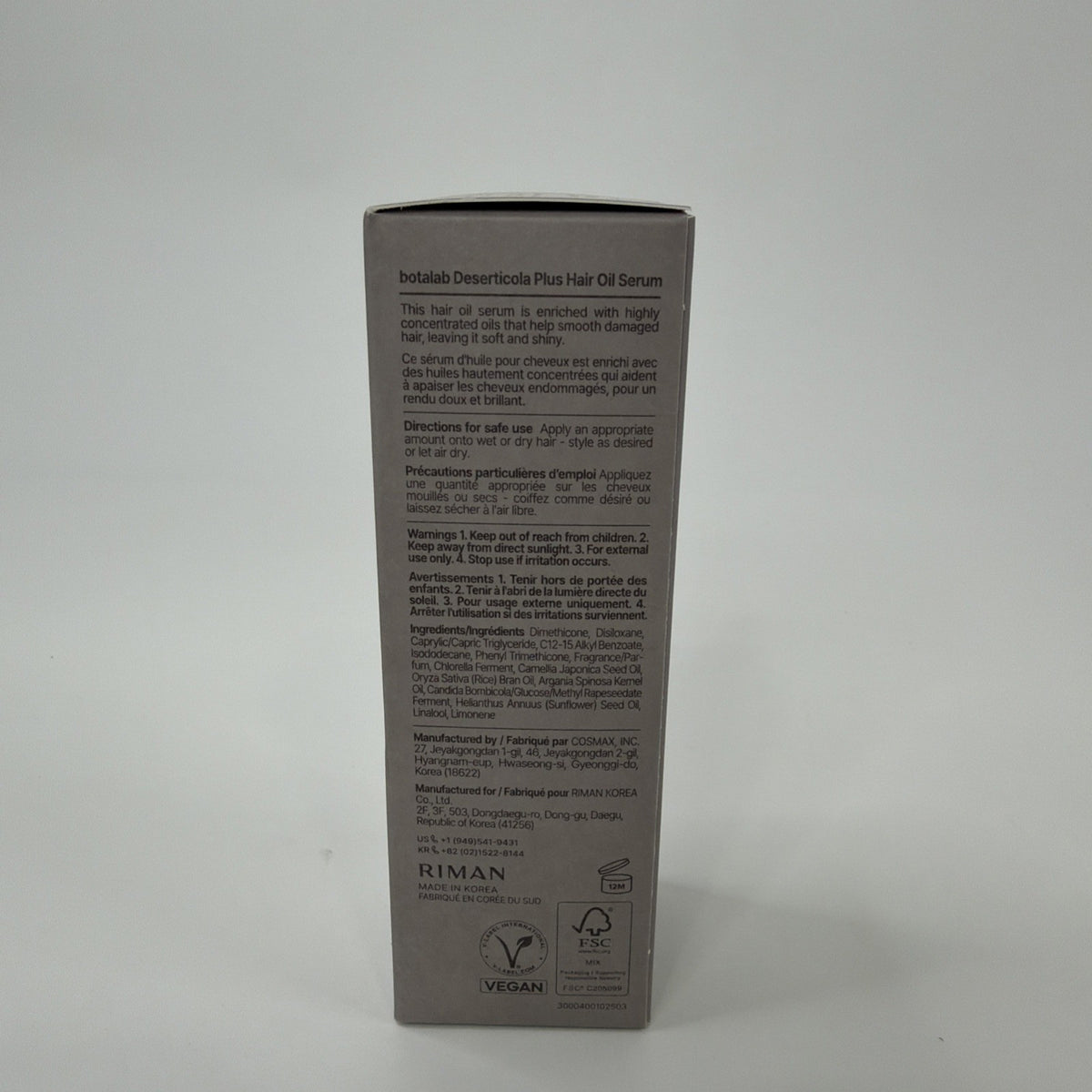 Deserticola Hair Oil Serum 3.38oz Hydrating Hair Treatment with Fast Shipping