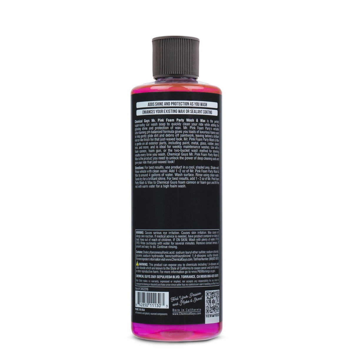 16 Fl Oz Car Wash Foam Shampoo with Wax Polymers - Pink