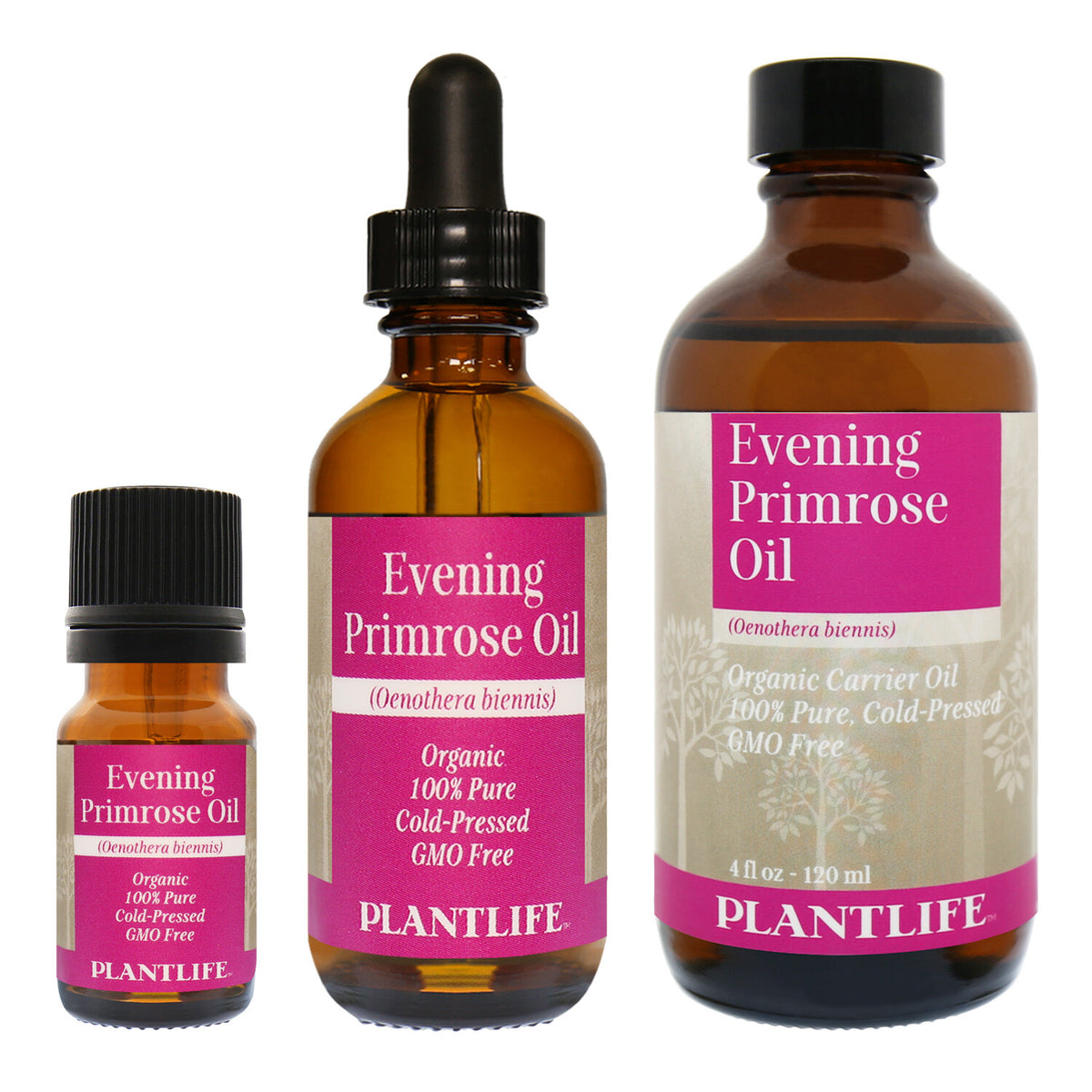 Plantlife Carrier Oil Set - Cold Pressed, Non-GMO, Skin & Hair Care