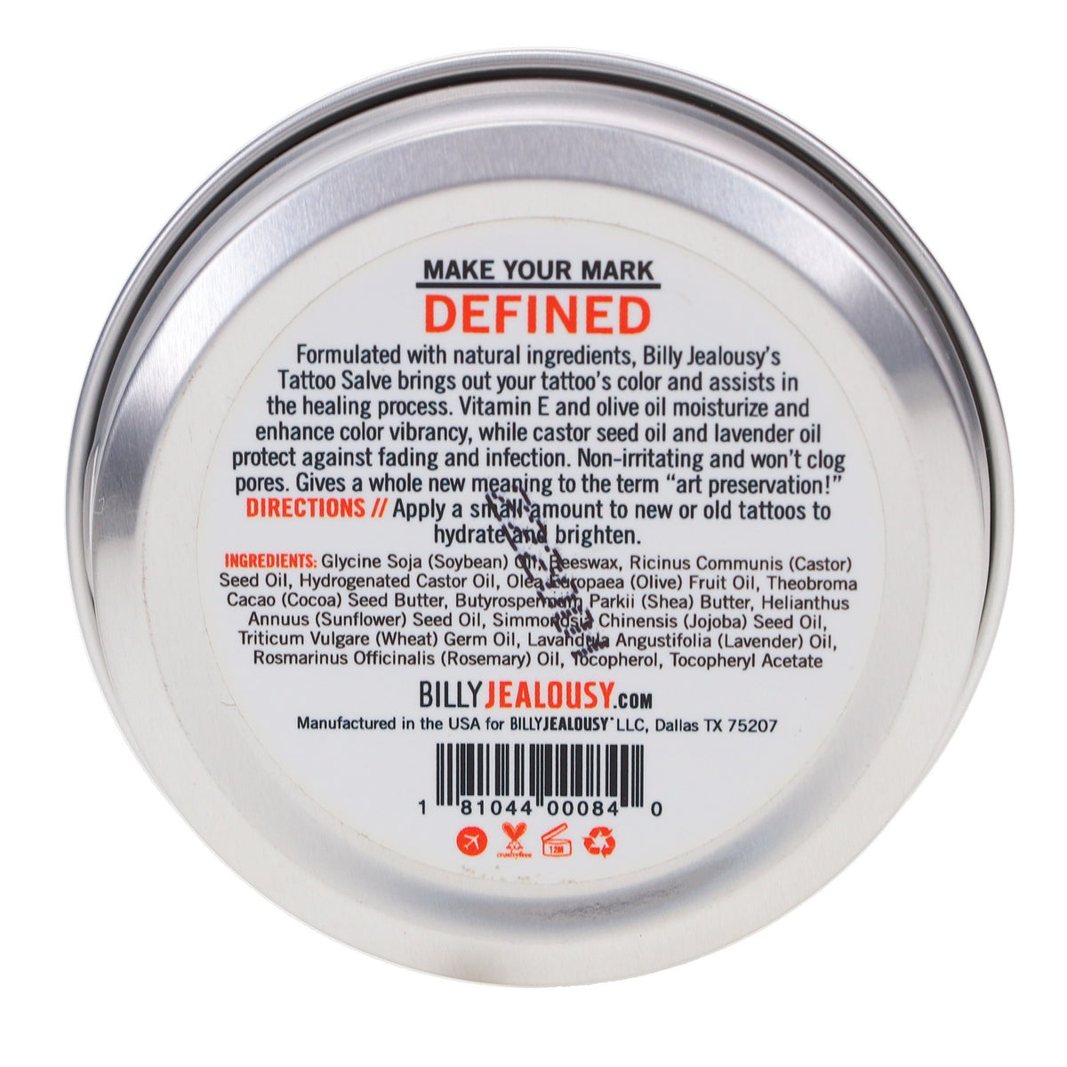 Tattoo Aftercare Salve - Moisturizes & Protects Ink - 2 oz