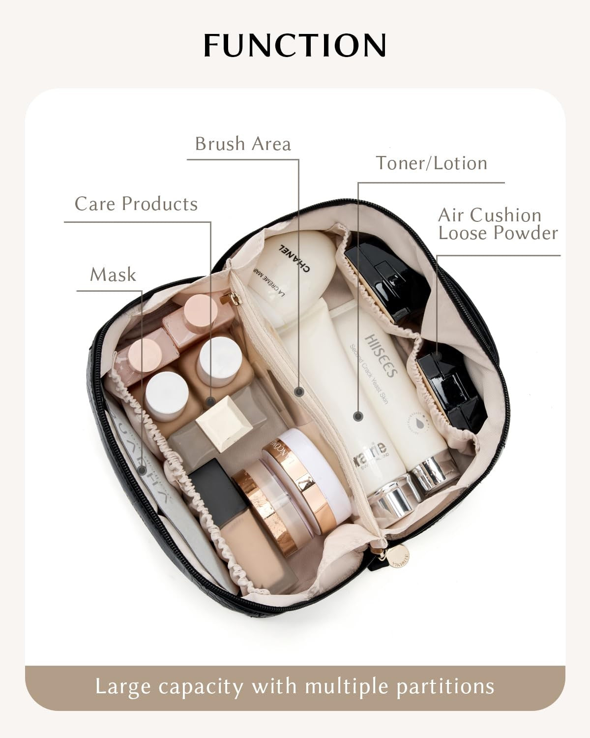 Waterproof Makeup & Toiletry Organizer Bag for Women - Travel & Daily Use