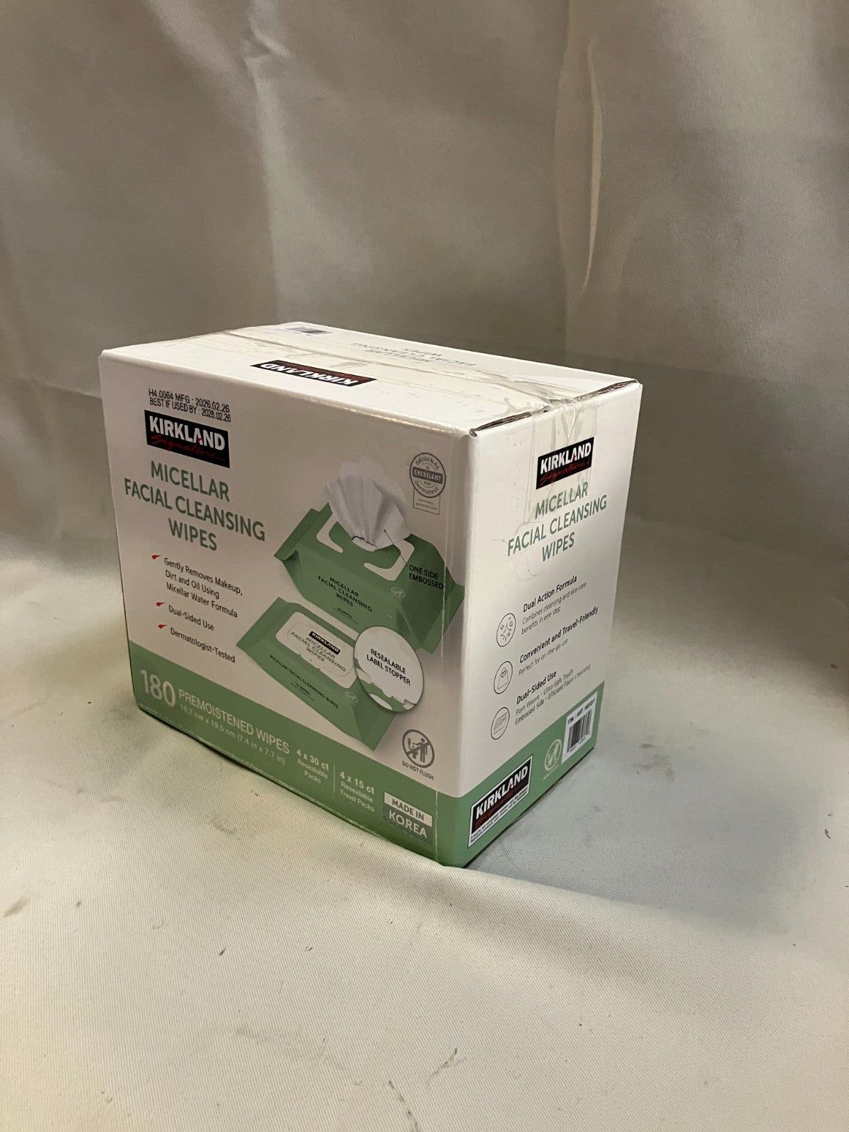 Micellar Facial Cleansing Wipes 180 Count - Premoistened Skin Care