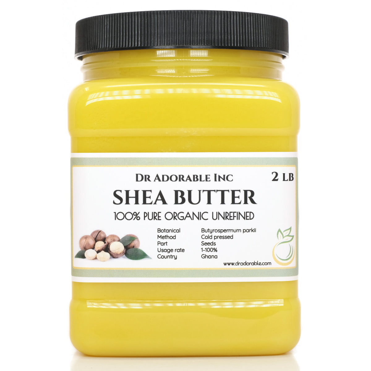 Raw Unrefined Shea Butter - 100% Organic Cold Pressed