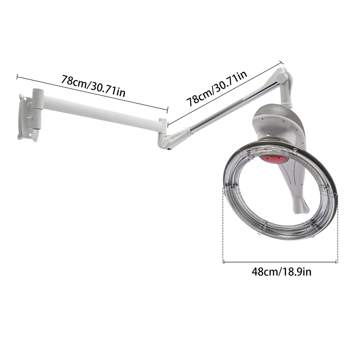 Wall-Mount Orbiting Hair Dryer for Salon & Spa Hair Treatment - 950W
