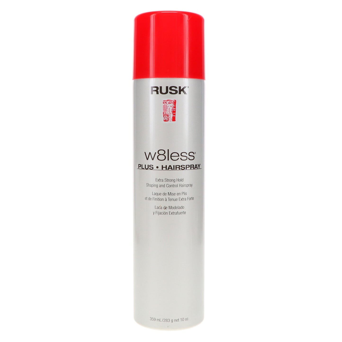 Rusk W8less Plus Extra Strong Hairspray 10 oz - 2 Pack, Long-Lasting Hold