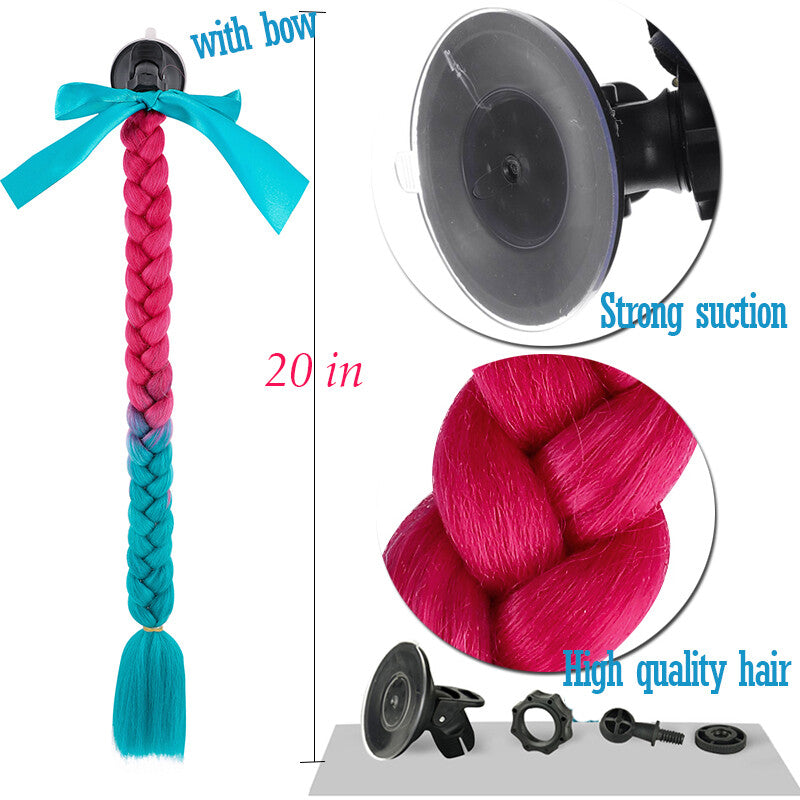 Helmet Ponytail Hair Extensions for Motorcycle Helmets - Braids & Twists