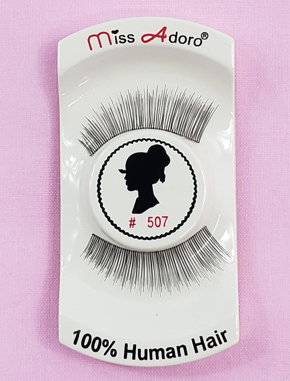 Miss Adoro Fake Eyelashes Style 507 - 12 Pack Human Hair Natural Look