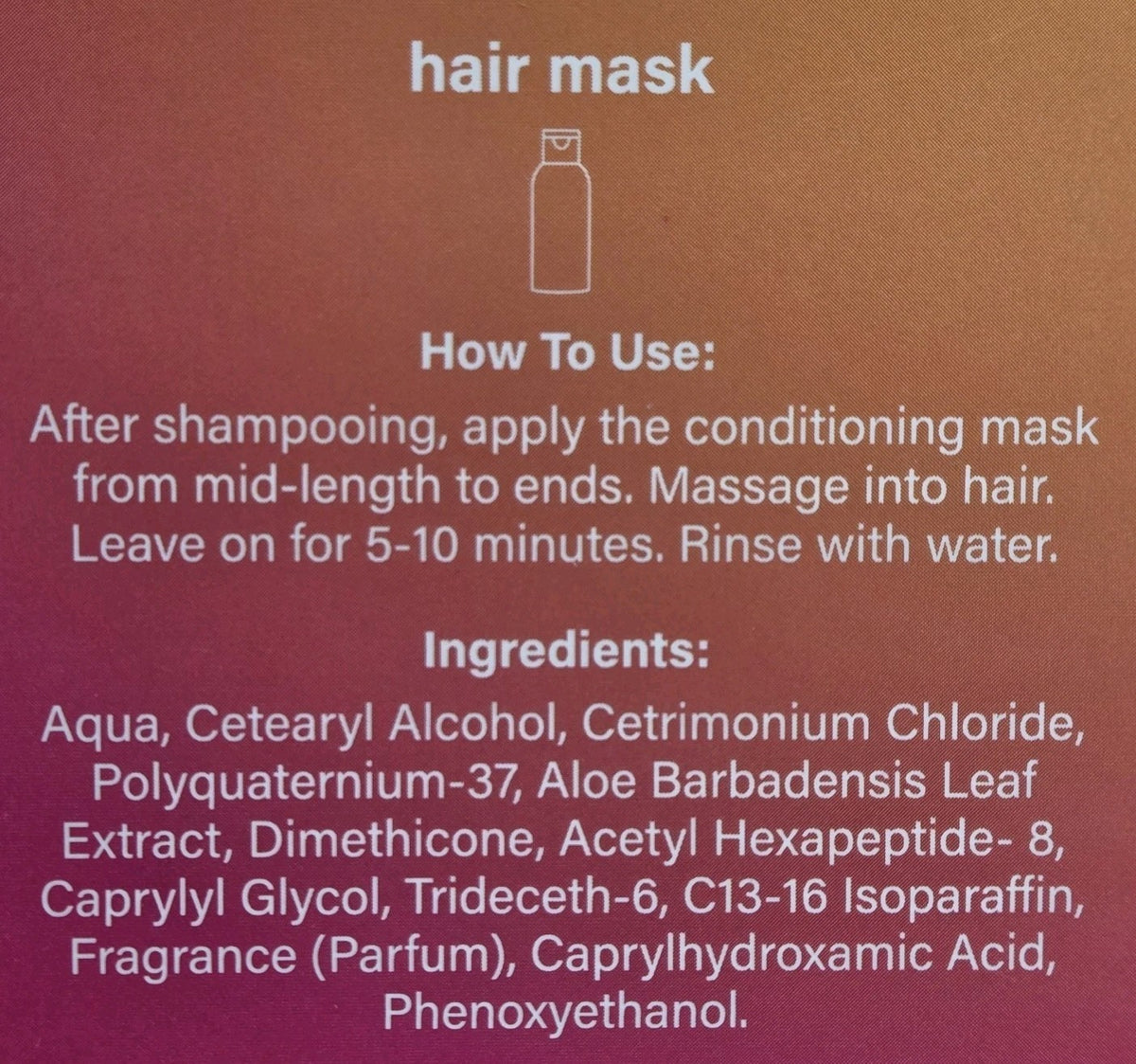 Hair Repair Set with Mask Oil and Detox Shampoo for Damaged Hair