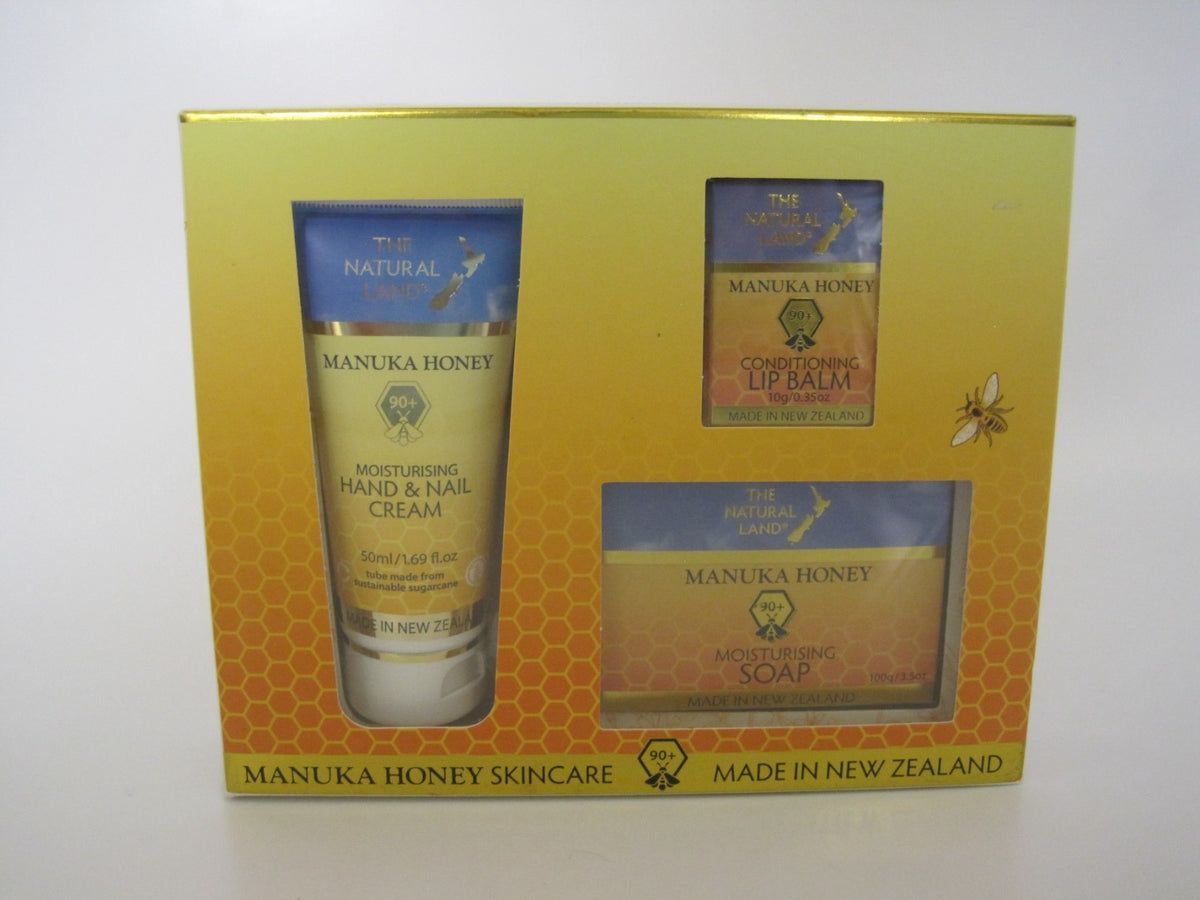 Manuka Honey Skin Care Gift Set with Soap Lip Balm Hand Cream