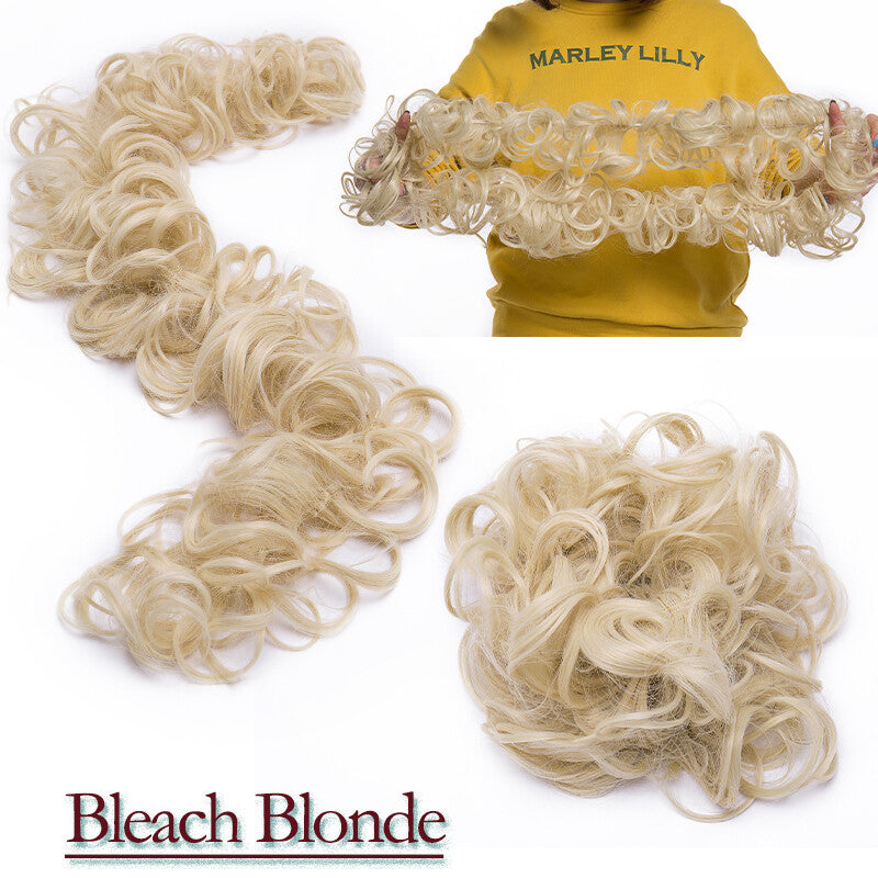 Natural Messy Curly Hair Bun Extension Wrap Long Thick Scrunchie Updo
