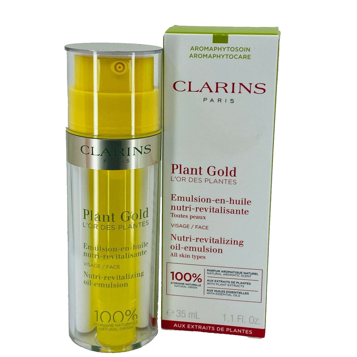 Clarins Plant Gold Nutri Revitalizing Face Oil Emulsion 1.1 oz New