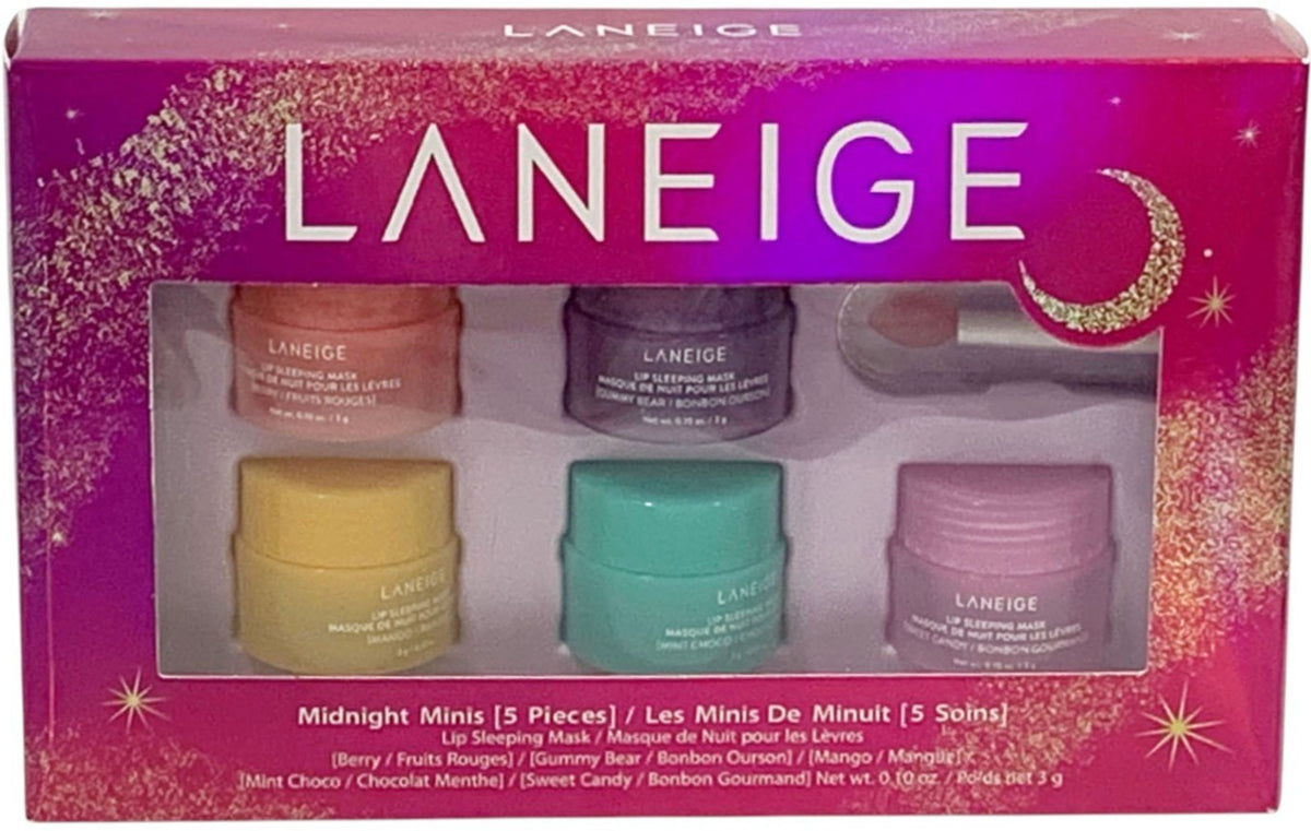Lip Sleeping Mask Set - 5 Mini Nourishing Lip Care Treatments for Soft, Plump Lips