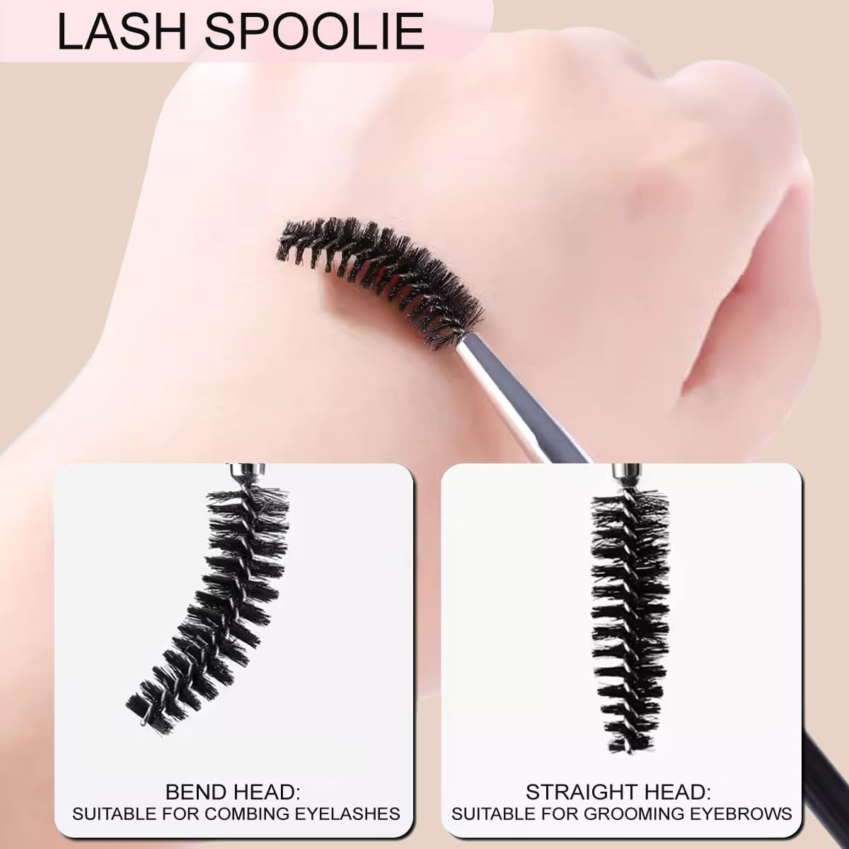 Double-Ended Eyebrow Brush for Precise Makeup Application