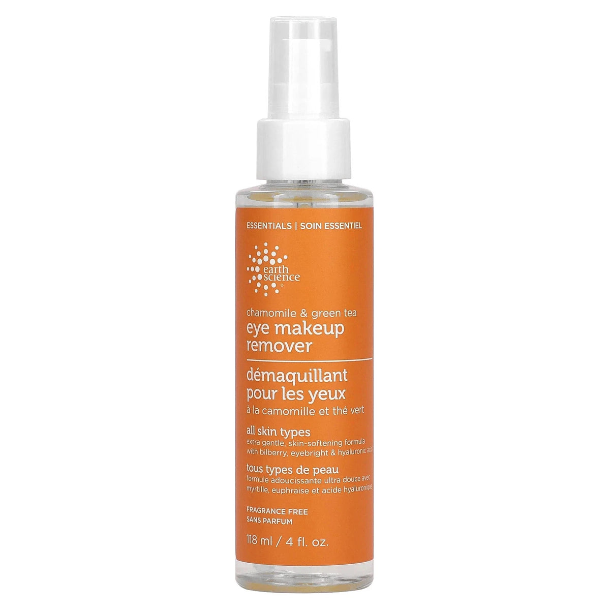 Gentle Eye Makeup Remover with Chamomile & Green Tea - Fragrance-Free, 4 fl oz (Pack of 4)
