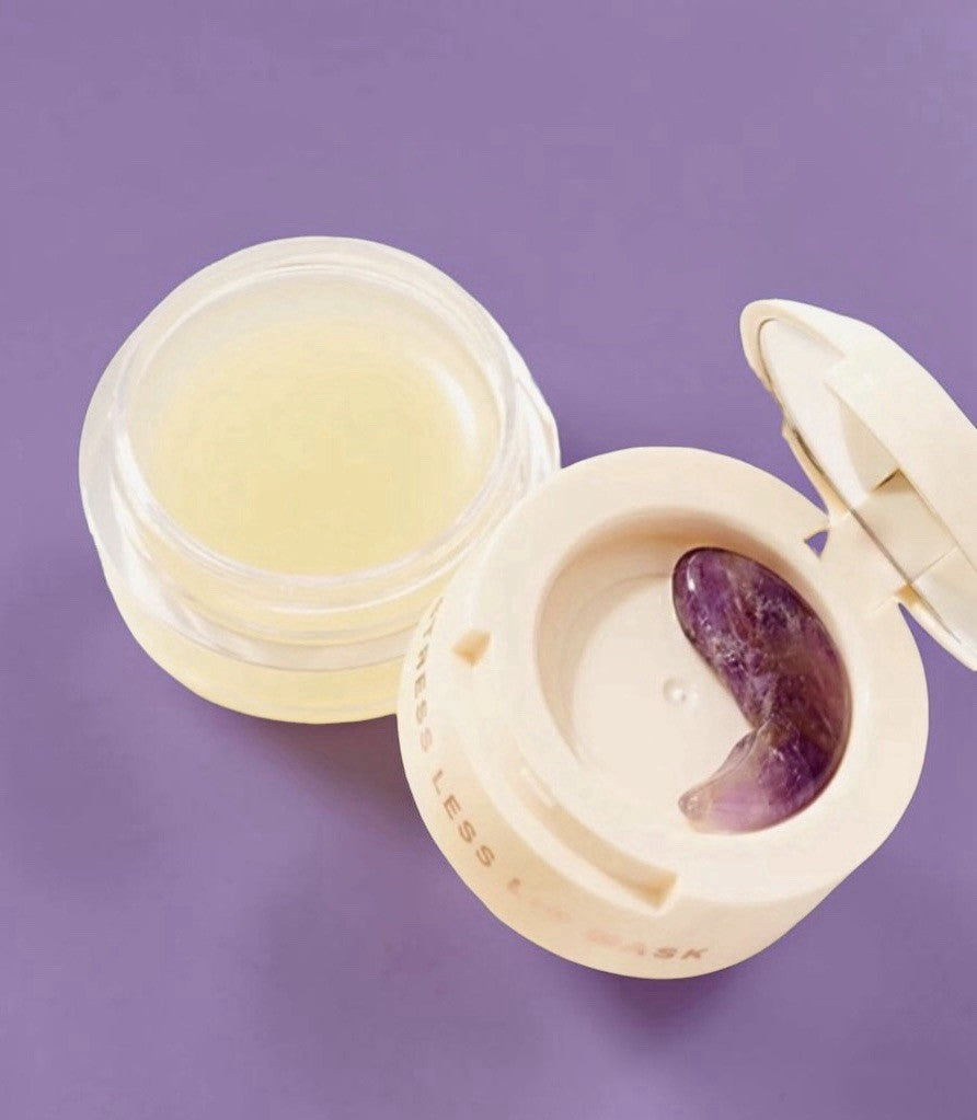 Lip Mask Balm with Gua Sha Amethyst Stone Applicator - Lavender & Chamomile