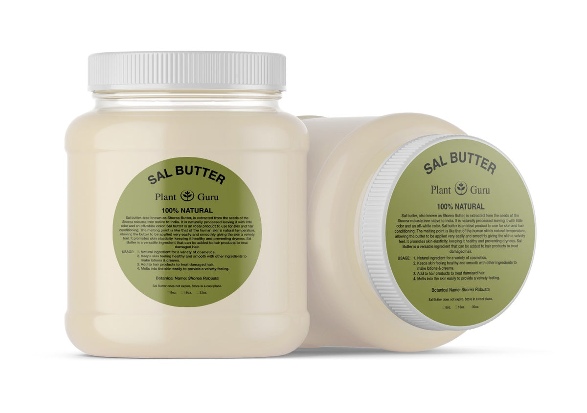 Organic Shea Butter for Skin and Body - Pure Cold Pressed Sal Seed