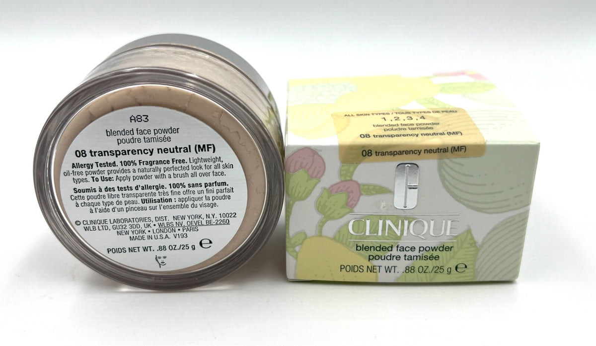 Clinique Blended Face Powder 08 Neutral Transparency 0.88 oz / 25g