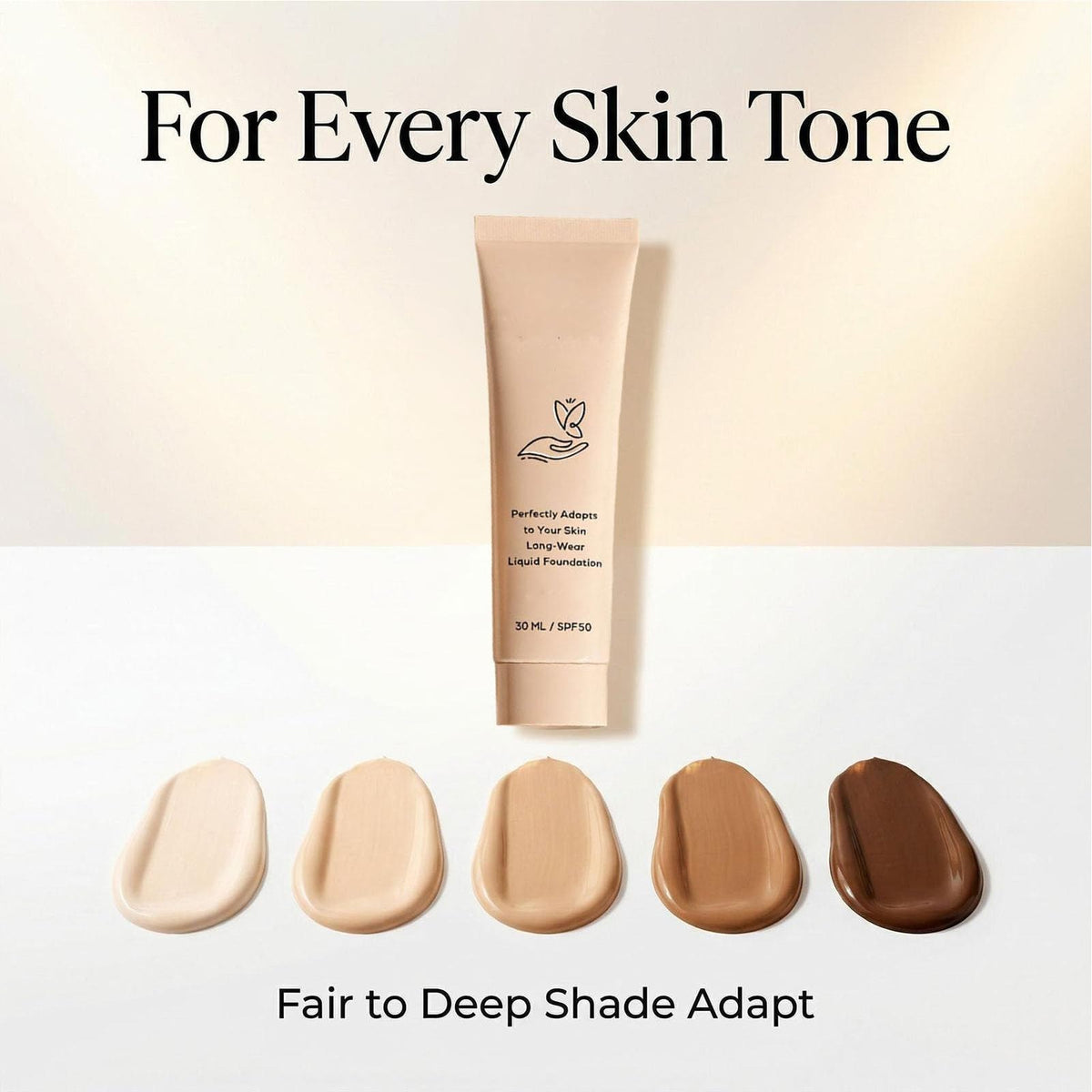 Color Changing SPF 50 Foundation for Mature Skin 30ml - Light, Buildable Coverage