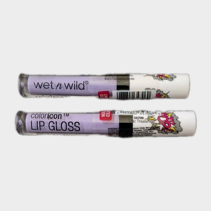 Wet n Wild ColorIcon Lip Gloss Lilac Theater Pack of 2 - Sealed