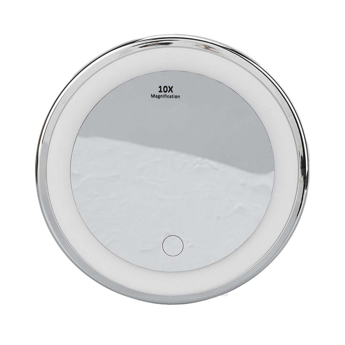 LED Makeup Mirror 10x Magnification, Wall Mount Round Reflector with 22 LEDs, USB/Battery Powered