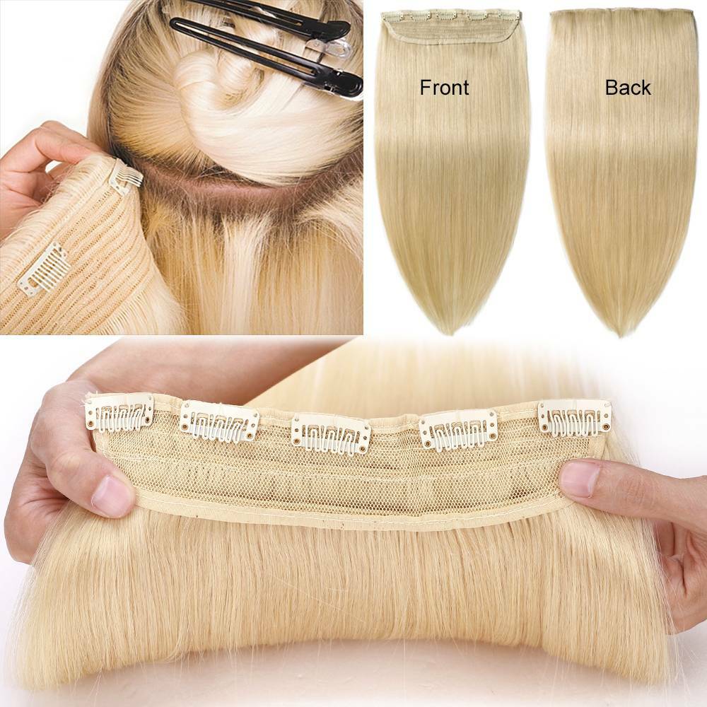 Clip-In Human Hair Extensions Full Head Highlight Straight