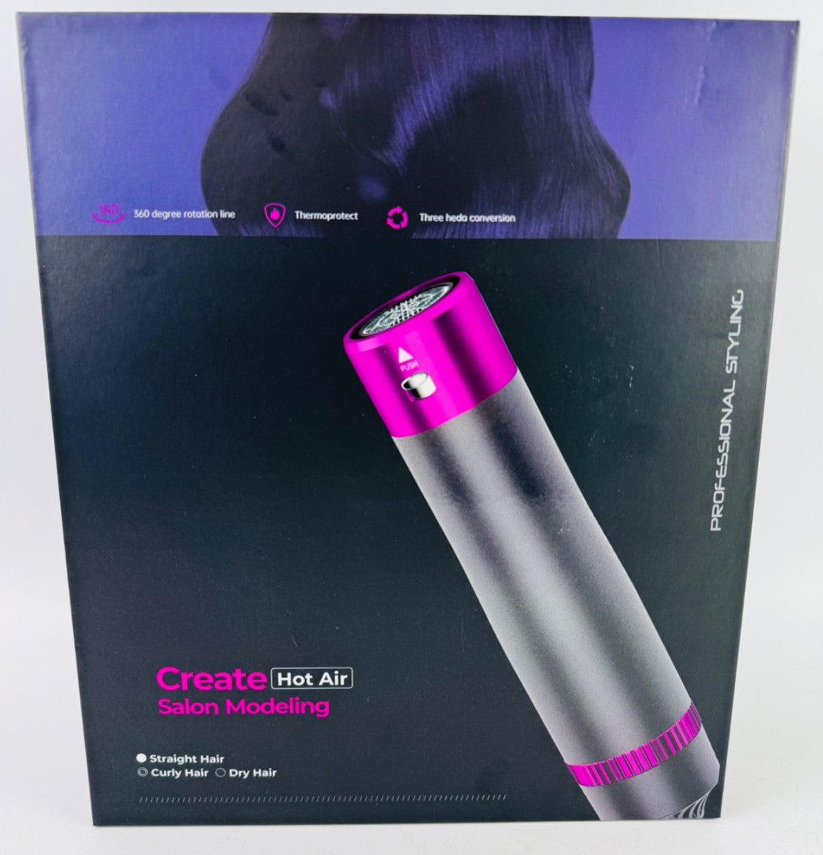 5-in-1 Hair Styler Hot Air Brush Dryer Curling Iron Volumizer