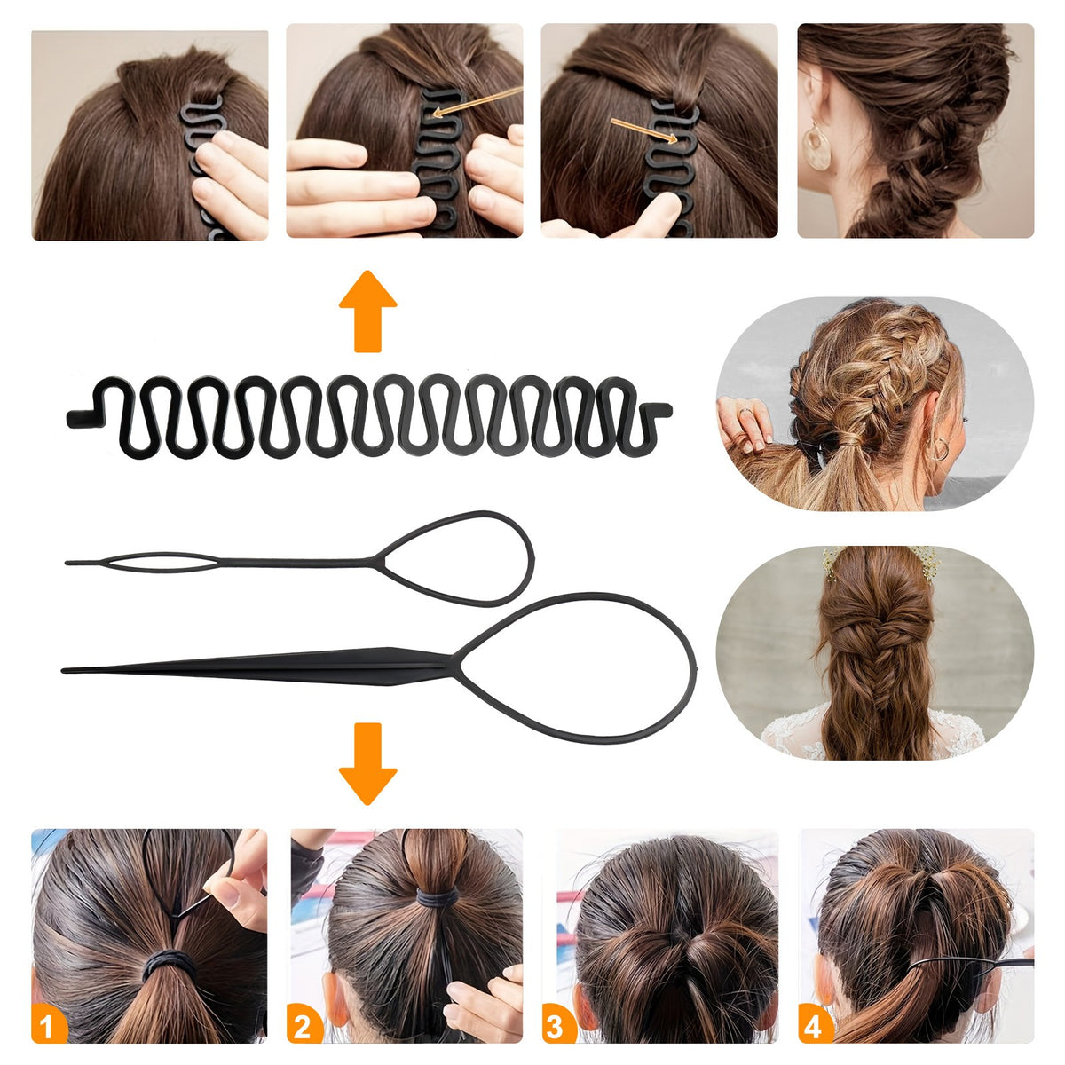 81PCS Hair Braiding Tools Kit – Twist & Curl Machine, Bun Makers,