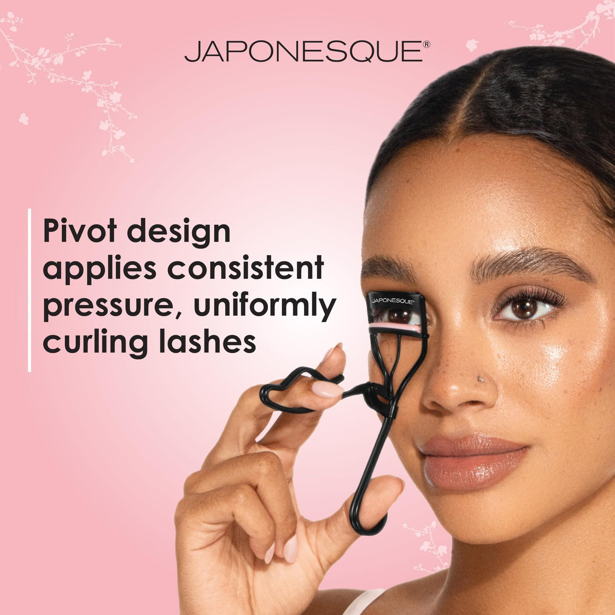 Eyelash Curler for Natural and False Lashes - Wide Contoured Design