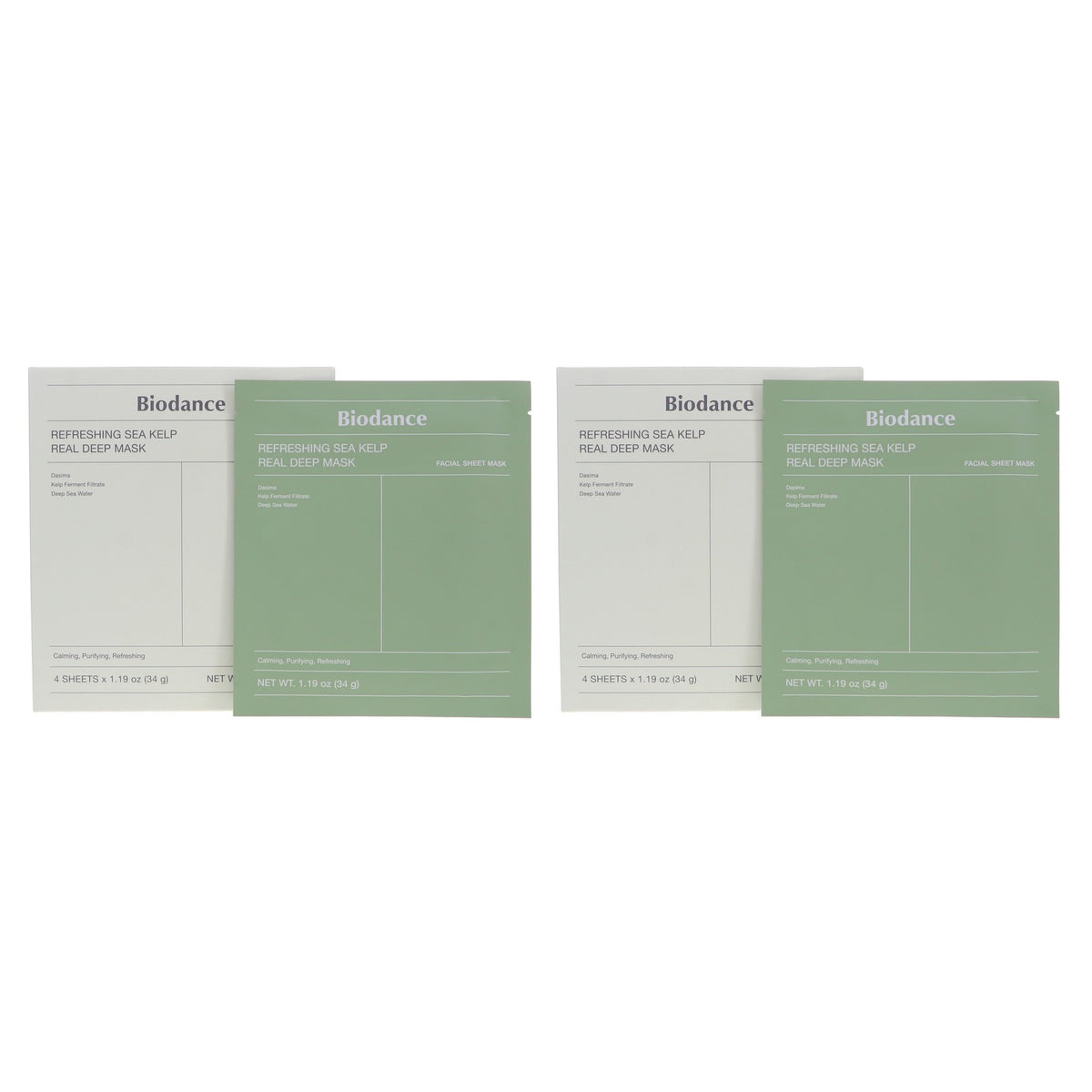 Deep Hydrating Sea Kelp Face Mask Pack - Moisturizing Skin Care Sheet